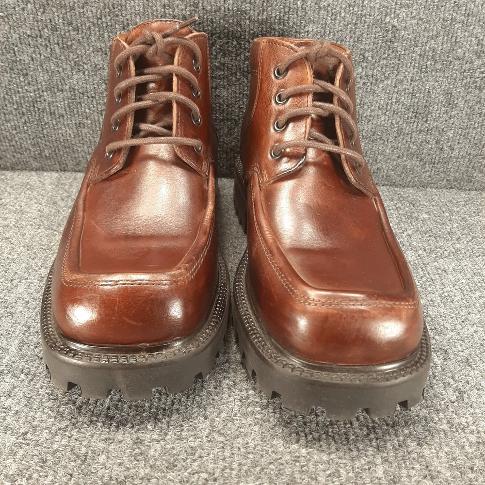 KENNETH COLE Reaction Lug Sole Leather Casual Boot 7.5 Vintage Chukka Y2K Look - Picture 4 of 16
